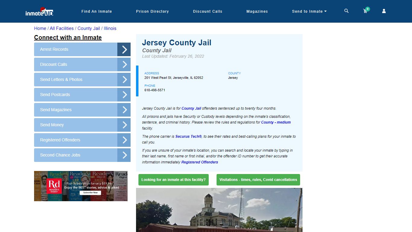 Jersey County Jail - Inmate Locator - Jerseyville, IL
